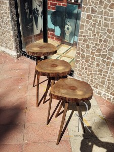 - 3'lü Ceviz Kütüğü Zigon Sehpa - DAS37-3  - 3'lü Ceviz Kütüğü Zigon Sehpa - DAS37-3