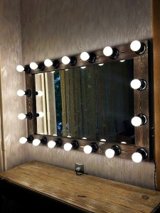 2 ADET Işıklı Makyaj Aynası ve Masası 60x120 - Thumbnail