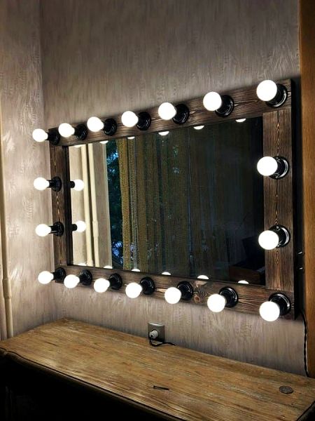 2 ADET Işıklı Makyaj Aynası ve Masası 60x120