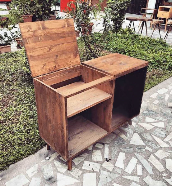 Ahşap Plak Dolabı - Wts71-3 - 1