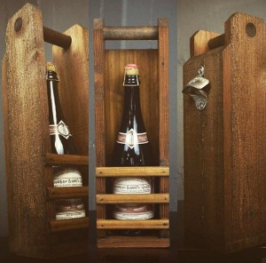 Tekli Ahşap Şarap ve Şişe Sepeti - RTL82