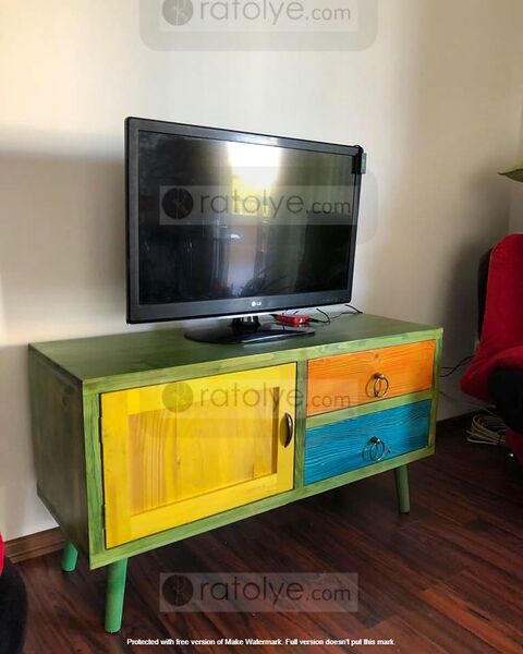 Renkli Kapaklı TV Sehpası - RTV048