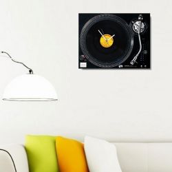 Retro LP Plaklı Pikap Saat - Technics