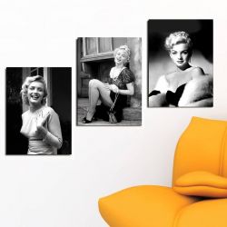 3 Parçalı Tablo - Marilyn Monroe (I)