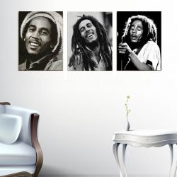3 Parçalı Tablo - Bob Marley