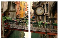 2 Parçalı Tablo Saat - Venedik / Venice